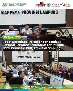 Rakor Pelaksanaan Statistik Sektoral Bersama Sekretariat Forum SDI Provinsi Lampung