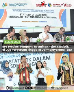 BPS Provinsi Lampung Resmikan Pojok Statistik di IIB Darmajaya dan ITERA