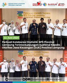Perkuat Kolaborasi Statistik, BPS Lampung Terima Kunjungan Audiensi Kepala OJK Provinsi Lampung