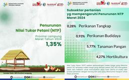 NTP Provinsi Lampung Pada Maret 2024 sebesar 120,37