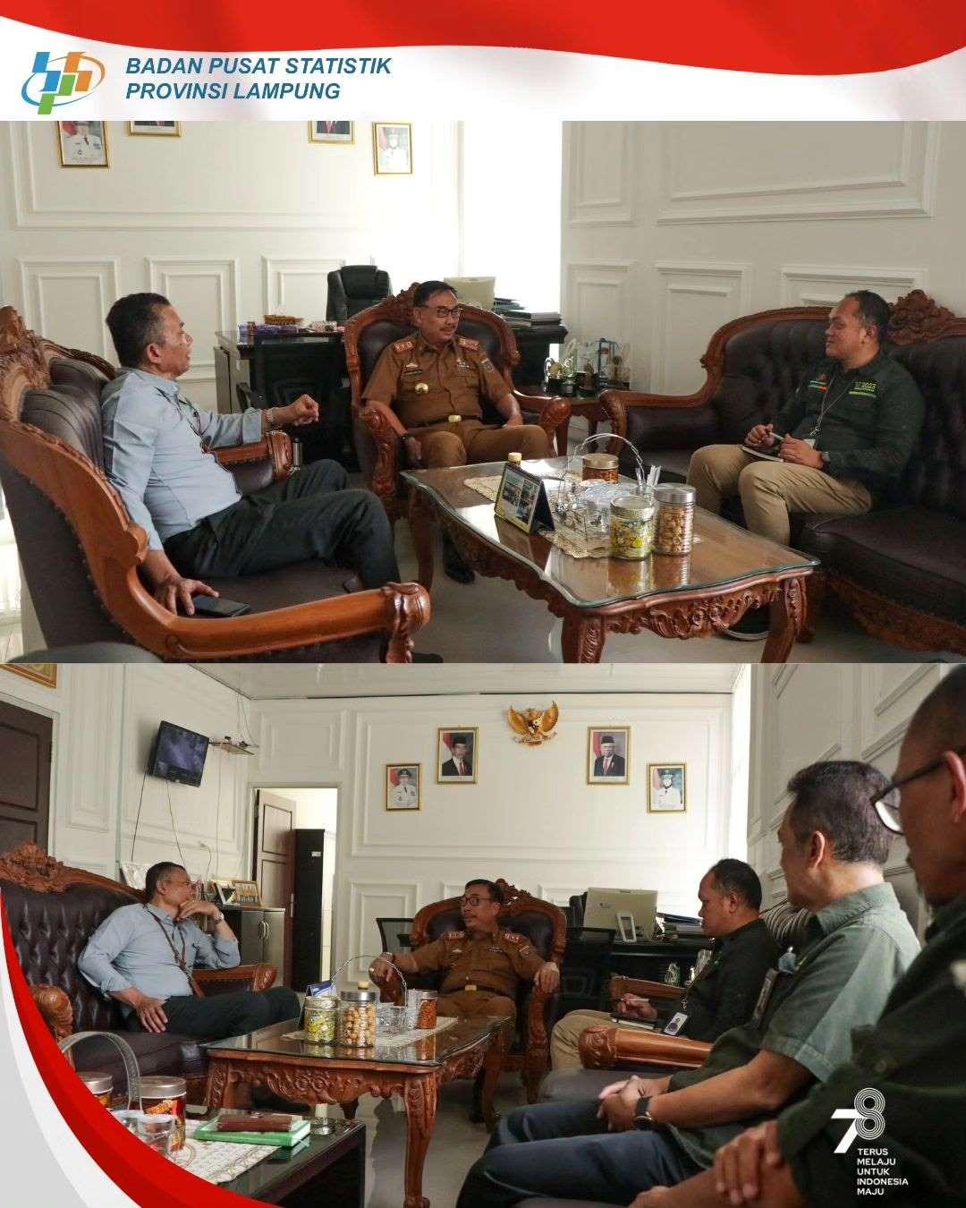 Head of BPS-Statistics Province of Lampung Visits the Cooperatives and UMKM Office 