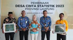 BPS Lampung Province Holds Coaching and Awarding of Love Statistics Village